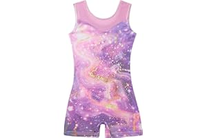 ACOCOPY Leotards for Girls Gymnastics Kids Dance Biketards Unitards Athletic Dancewear Gym Outfit 4-10Y