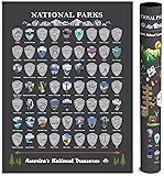 National Parks Scratch Off Map of United States