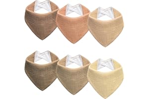 Muslin Baby Bibs Baby Drool Bandana Bibs for Baby Girls Boys Infant Newborn Toddler Drooling and Teething
