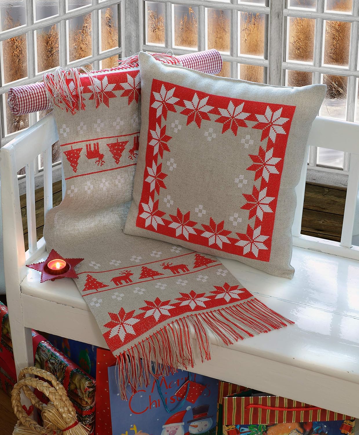 Soggetto Runner da ricamare a Punto Croce Anchor Babbo Natale