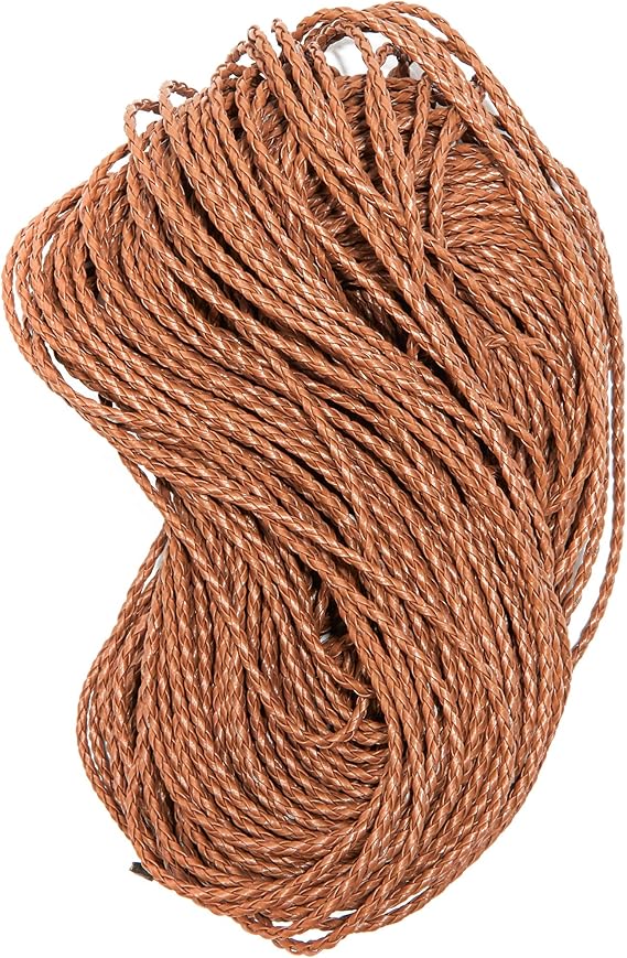 Braided PU Leather String Cord (55 Yards, Brown) Arts