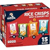 Quaker Rice Crisps, 4 Flavor Spicy and Savory Variety Mix, 15 count