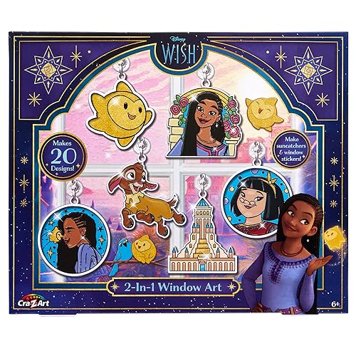 Cra-Z-Art Disney Wish! 2-in-1 Window Art Craft Kit, Ages 6 and up