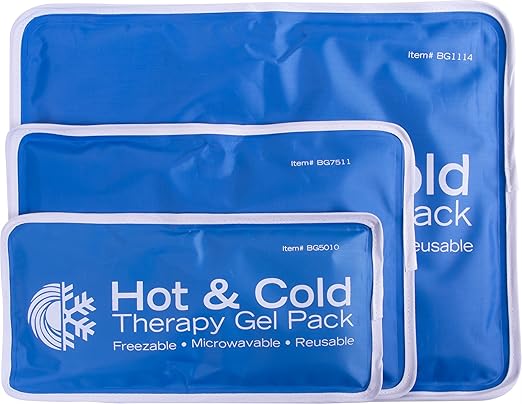 Roscoe Reusable Cold Pack and Hot Pack – Ice Pack For Knee, Shoulder, Back, Injuries - Microwave Heating Pad, 5 x 10 Inches