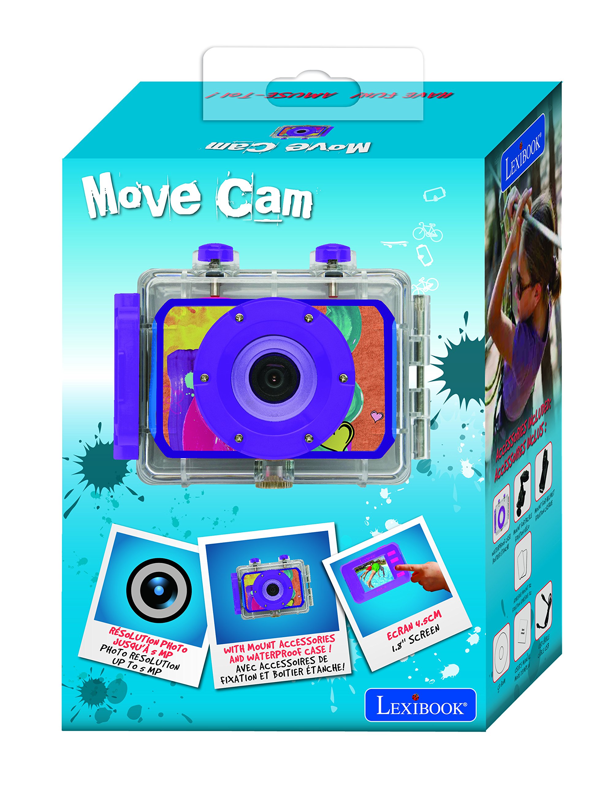 Lexibook DJA400 Digital Video Camcorder 5 MP LCD Screen Multi-Coloured