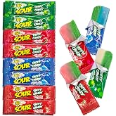 Sour Chewy Candy, Sour Candy Individually Wrapped, 27 Bars | Snack Size Fruit Taffies, Apple, Watermelon, Blue Raspberry, Strawberry