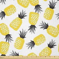 Ambesonne Pineapple Fabric by The Yard, Star