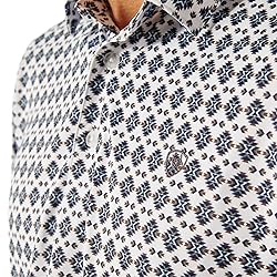 Ariat Men's All Over Print Polo, White Core, XX-Large