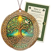 St. Patricks Day Gifts - Tree of Life Ornament – Celtic Tree Decor – Irish Welcome Ornament – Shamrock Blessing Card – St - Patrick’s Day Home Decor - Christmas Ornaments