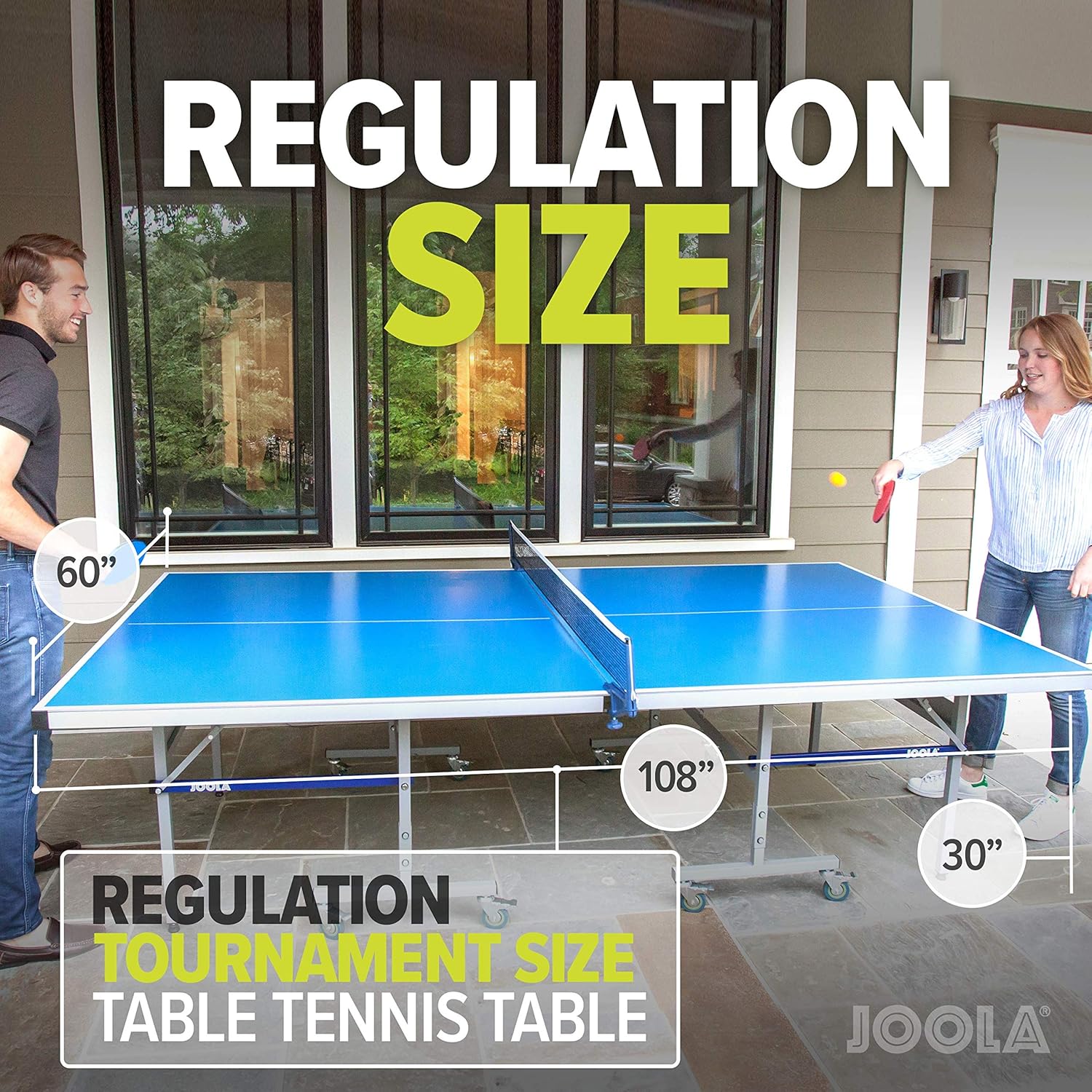 JOOLA NOVA DX Table Tennis Table with Waterproof Net Set | All Weather Aluminum Composite Ping Pong Table for Tournament Quality Play | Indoor & Outdoor Compatible | 10 Minute Easy Assembly : Sports & Outdoors