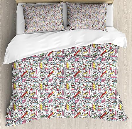 Chasoea Funky Twin Bedding Comforter Sets All Season 4pc Duvet