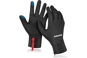 Dachgo Lightweight Touchscreen Running Gloves, Thermal Gloves Liner Warm Gloves for Cold Weather for Men Women, Perfect for C