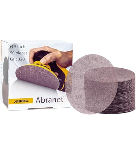 Mirka 5-Inch Grip Faced Abranet Vacuum Pad - Sanding Disc Backup Pad For Dust Extraction