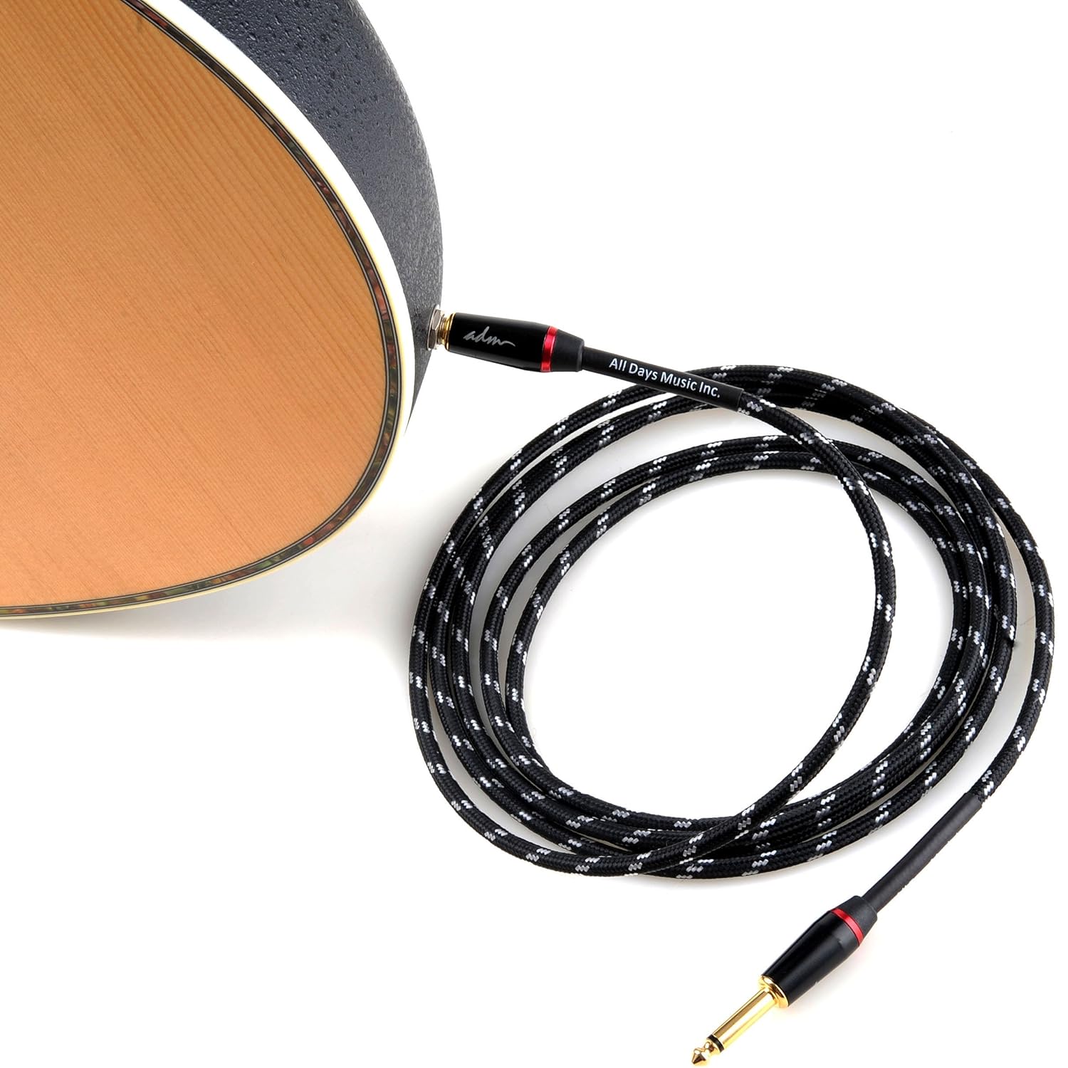 ADM Guitar Cable 10 FT 1/4 Electric Bass Recording Studio Cord with 1/8 Adapter 6923669786204 eBay