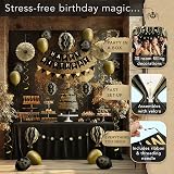 Itsy Bitsy Party Co Premium Reusable Birthday Decorations Black Gold view 2