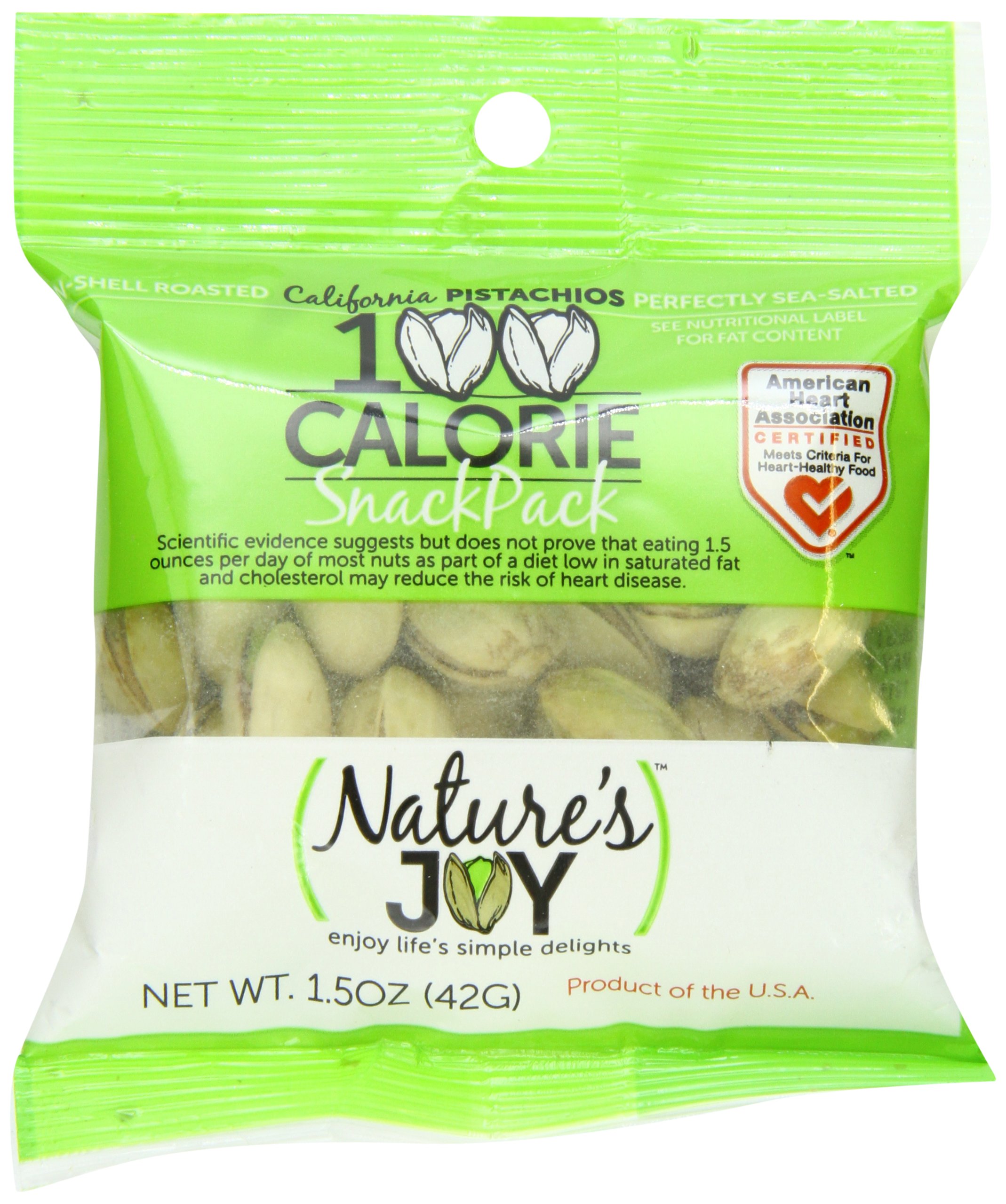 Nature's Joy California Pistachios Roasted And Sea-Salted 1.5 Oz 12 Count 25 91Av5t7eE7L