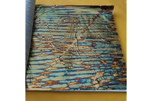 JINRUISI Variegated Gold Foil Leaf 50 Sheets Booklet Colorful Imitation Gold Leaf Gilding Craft Decoration Art (Sunset Gold)