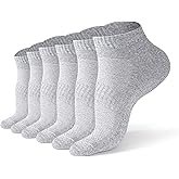 Men’s Low Cut & No Show Socks - Half Terry Moisture Wicking Soft & Breathable Athletic Socks 6 Pairs