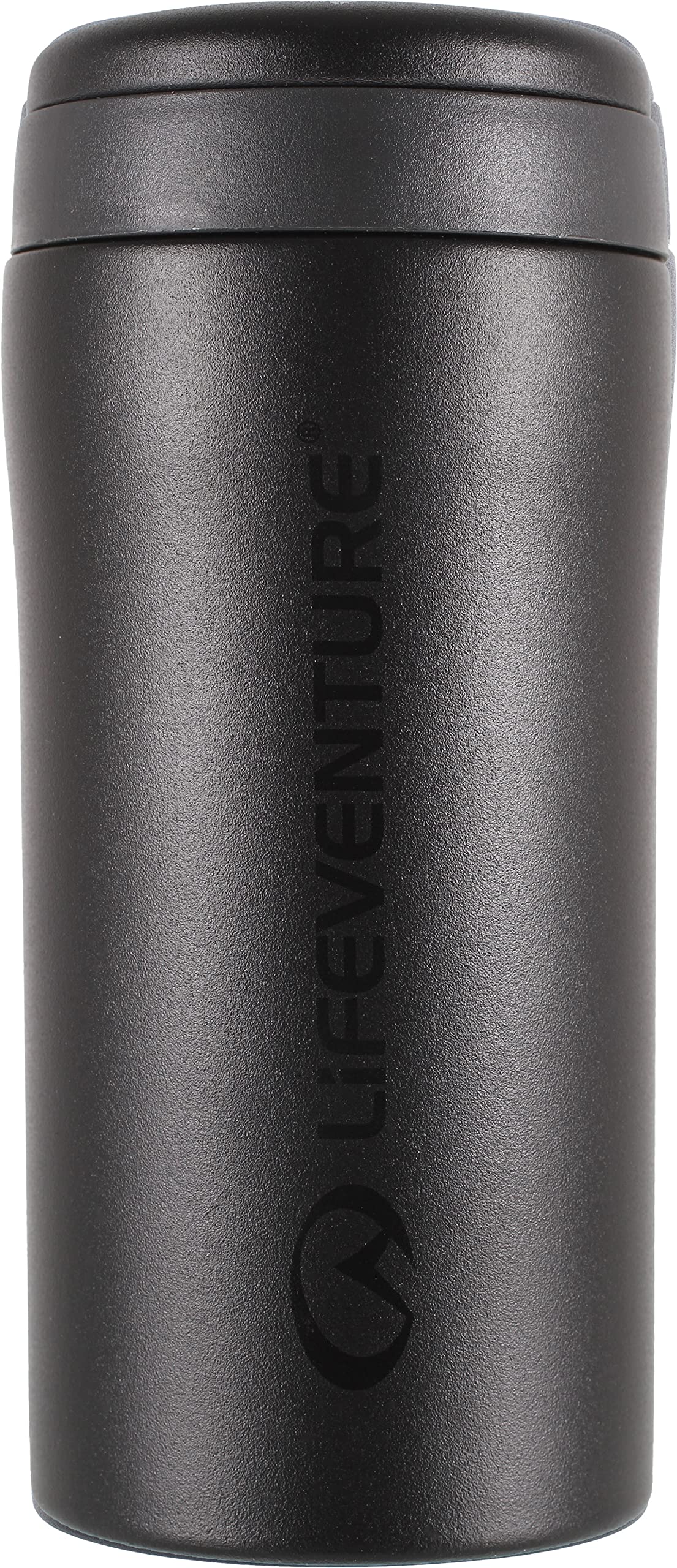 Lifeventure Thermal Mug, Leakproof & Vacuum Insulated Reusable Coffee Travel Cup, 300ml, Matt Black