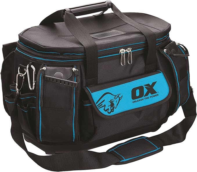 OX P261747 Pro Round Top Tool Bag, Black/Blue Amazon.co.uk DIY & Tools