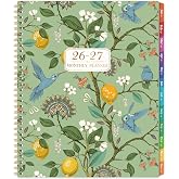 Monthly Planner 2026-2027 - Planner 2026-2027, JUL 2026 - JUN 2027, 26-27 Monthly Planners 9" x 11" with Colorful Tabs, 12-Month Planner/Calendar with Pocket, Thick Paper, Twin-Wire Binding - Lemon
