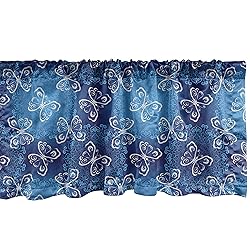 Ambesonne Butterfly Window Valance, Spring Animal