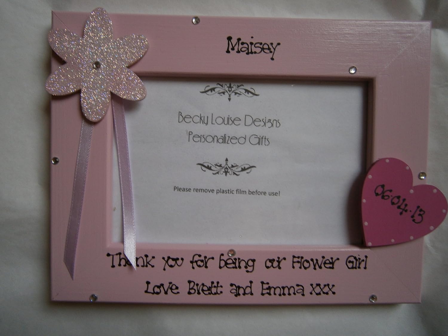 flower girl photo frame