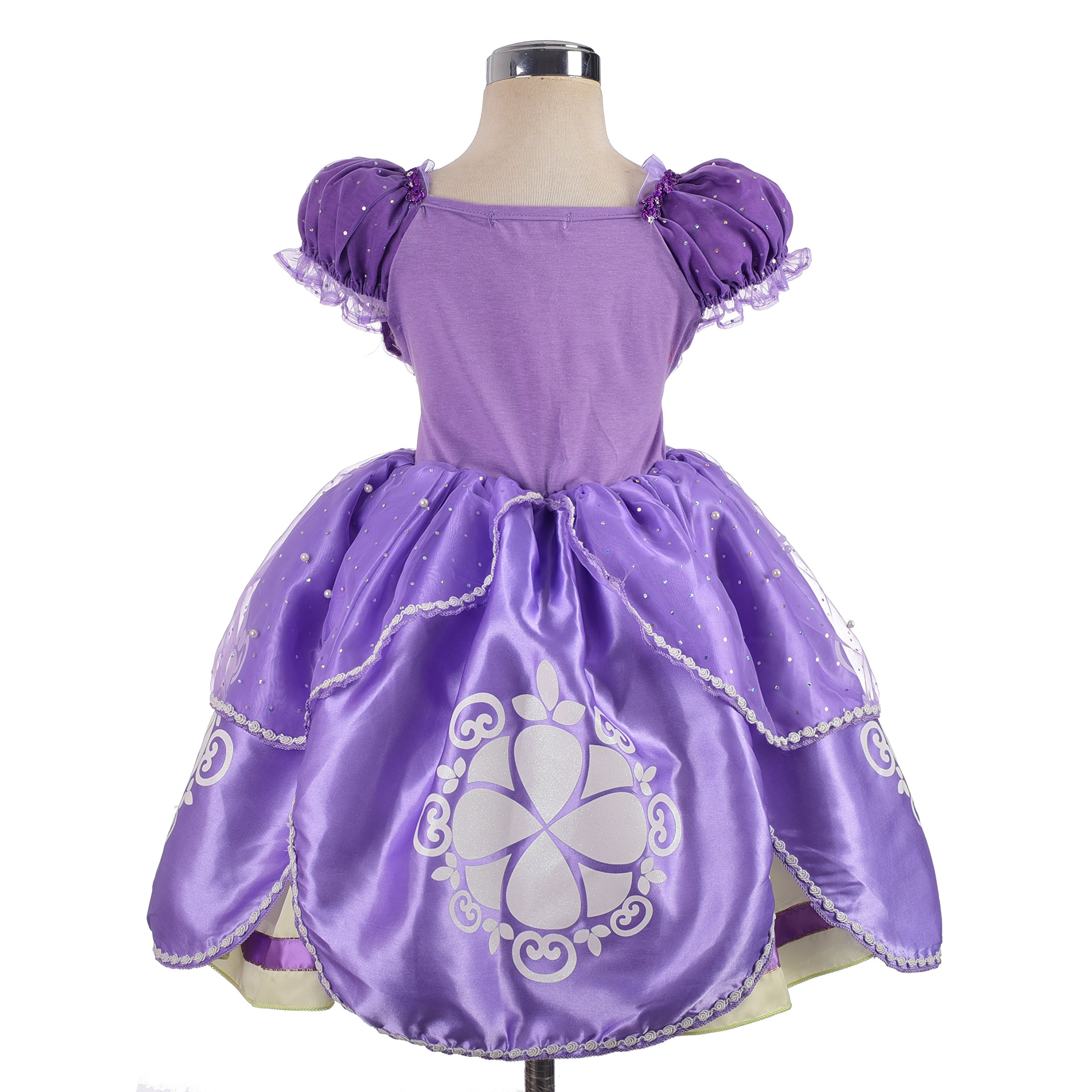 Dressy Daisy Girls' Princess Sofia Dress Up Costume Cosplay Fancy Party
