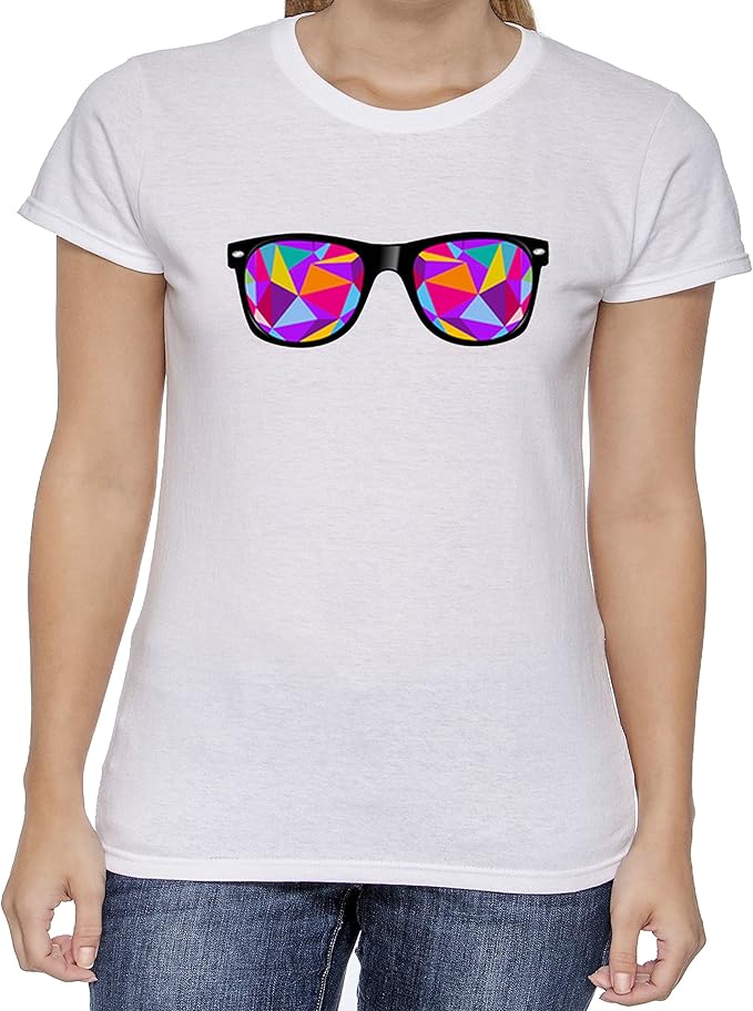 Abstract Sunglasses Women's TShirt (Large) Clothing