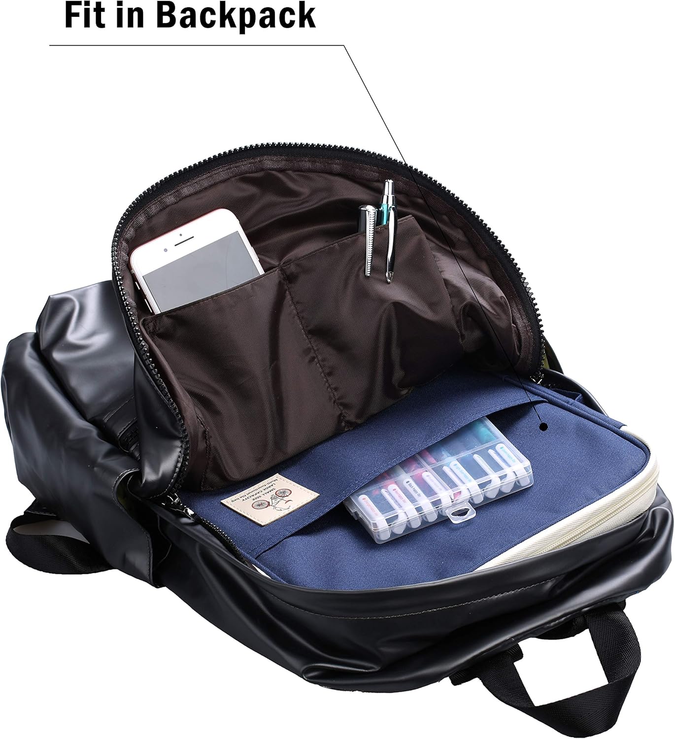 Lazyaunti Zipper Portfolio Organizer A4 Note Pouch-Waterproof Document Bags/Zipper Binder/Paper Case for 12.5" Mac, 12.5"Tablet, Pens, washi Tape, Journals, Sketch Books(Black) : Office Products