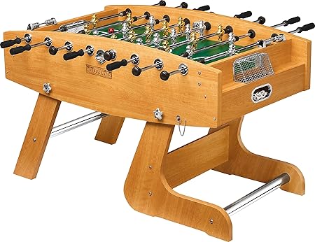 Automaten Hoffmann Tischkicker klappbar Comfort | Klappbarer u. platzsparender Turnier-Kickertisch | Stangenpuffer, Kugellage