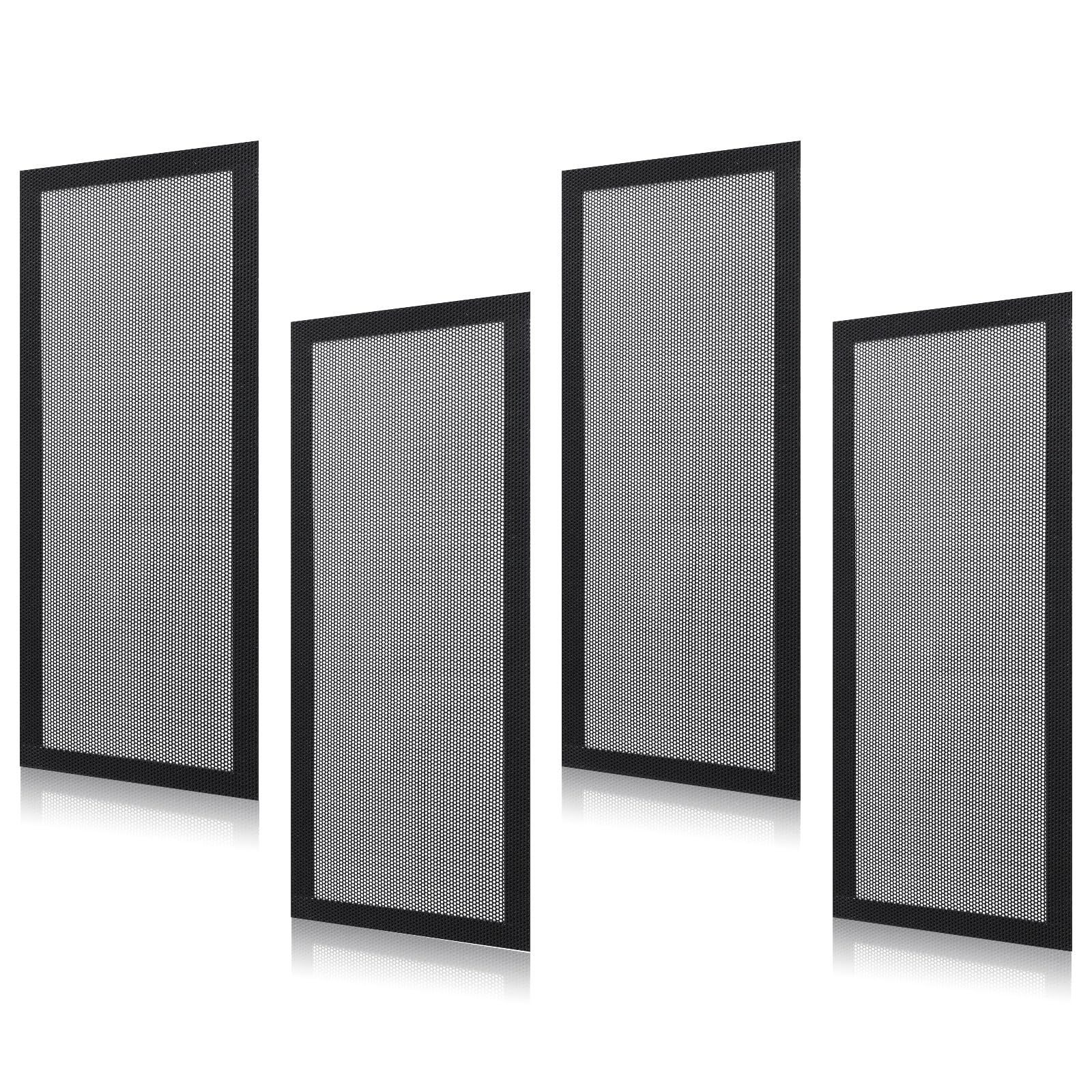 4pcs 12x4 Inch Magnetic Vent Covers, Strong Magnetic Vent Mesh Covers Floor Air Vent Covers Mesh Vent Filters for Floors Ceilings Walls Catch Debris Hair Dust