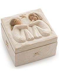 Willow Tree hand-painted sculpted Keepsake Box, Friendship