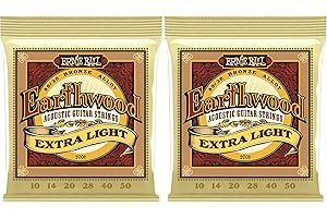 Ernie Ball 2006 Earthwood Extra Light 80/20 Bronze Acoustic String Set (10-50) (Pack of 2)