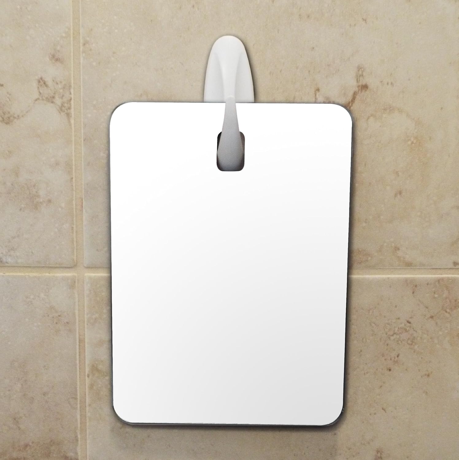 Fog Free Shower Mirror ~ Large Size Premium Fogless for No Fog Shaving ~ Anti Fog Mirror Includes 3M Command Hook for Bath ~ Won't Fall ~ Surface Safe Hanging ~ Movable by Shave Pal -