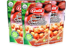 Galil 3 Piece Organic Roasted Chestnuts, 10.5 Ounce