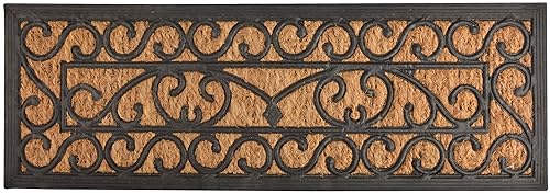 Esschert's Design RB168 Rubber Doormat and Coir, black/brown,75_x_25_cm