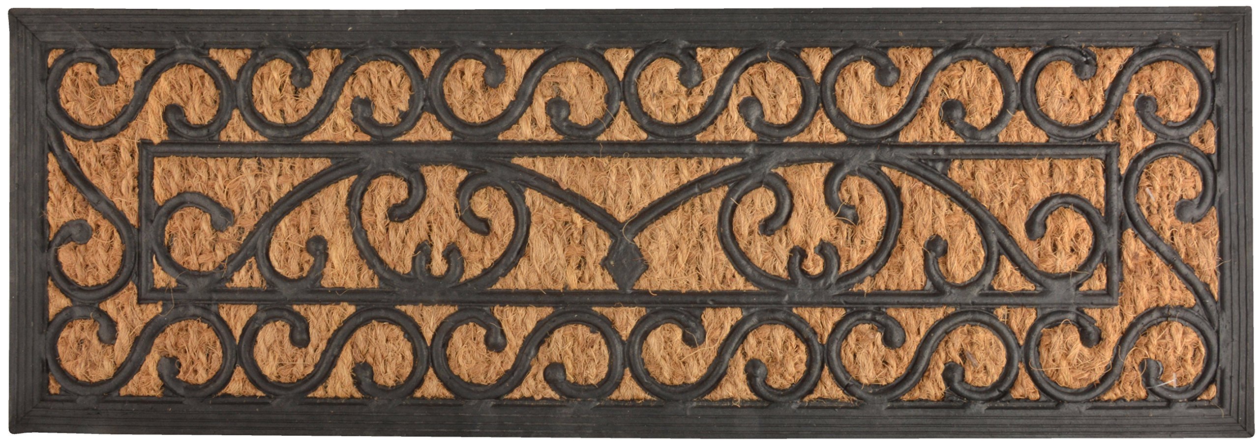 Esschert's Design RB168 Rubber Doormat and Coir, black/brown,75_x_25_cm