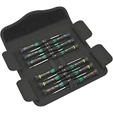 Wera 05073675001 Kraftform Micro-Set/12 Sb 1 Screwdriver Set | TORX Screw-Holding Grip &ndash; Secures Small Screws, Prevents Drops in Open Electronics During Repair