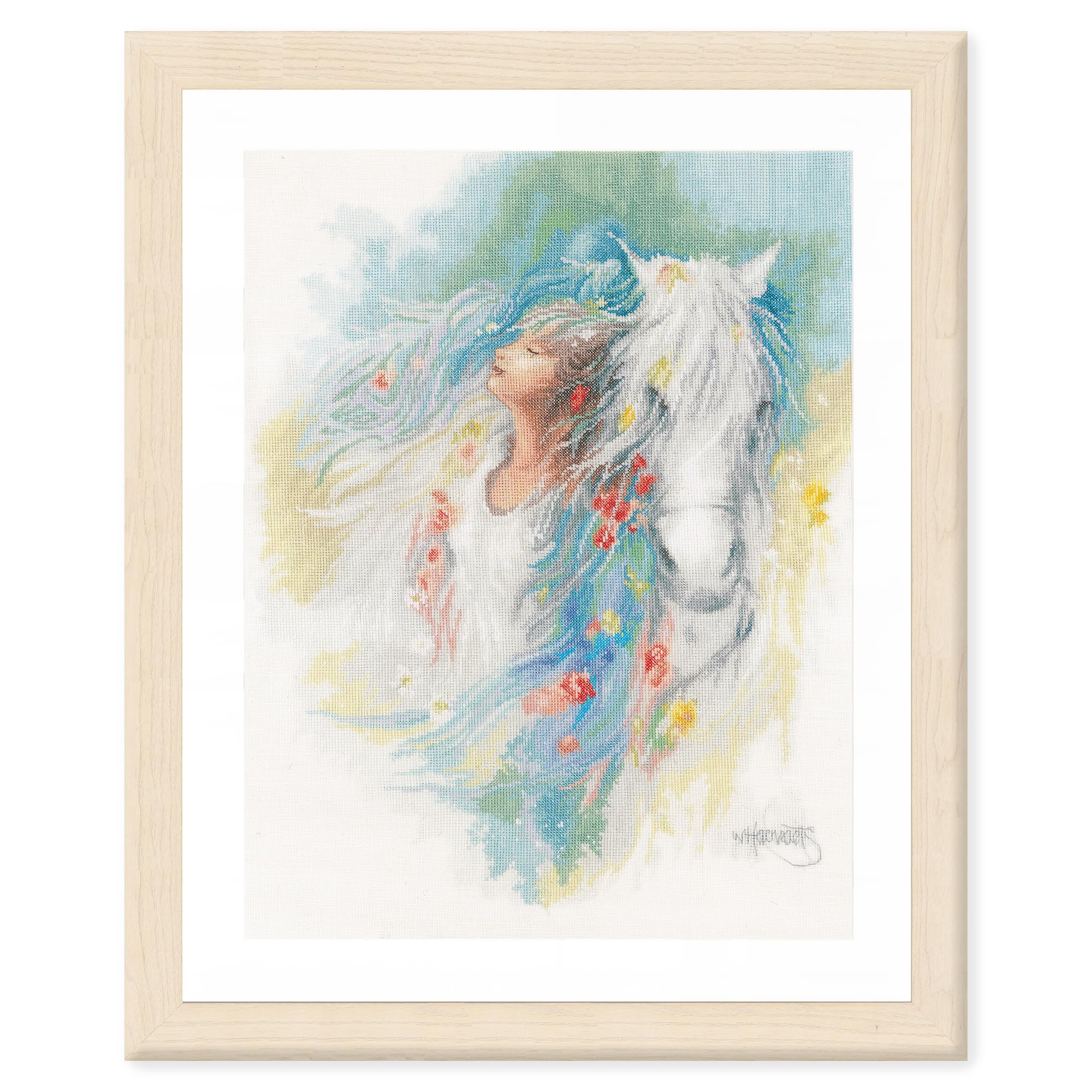 Lanarte PN-0178401 Thoughts Counted Cross Stitch Kit, Cotton, Multi-Colour, Approx. 36 x 44 cm / 14.4" x 17.6"