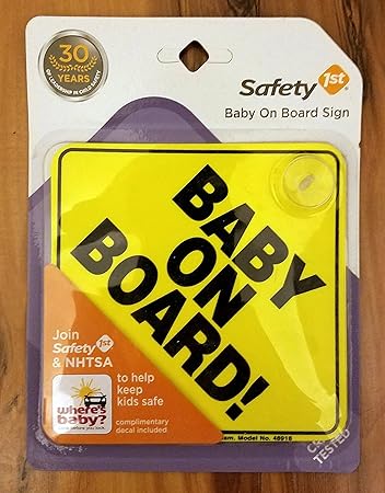safety 1st baby on board sign
