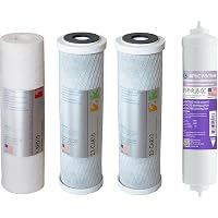 Apec Filter-maxctop-PH - Kit Filtri Di Ricambio Per Osmosi Inversa Sottolavello, 90 GPD, Con Membrana E Filtro Alcalino