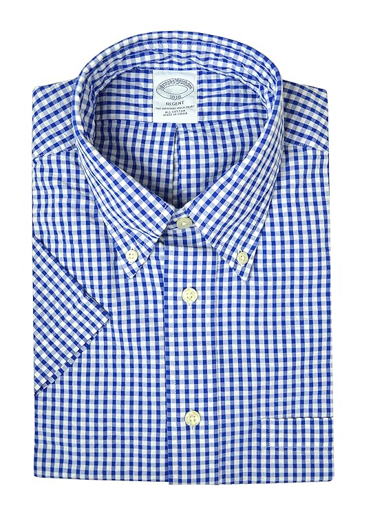 Buy Brooks Brothers Men's 00103210 Regent Fit Short Sleeve Button Down