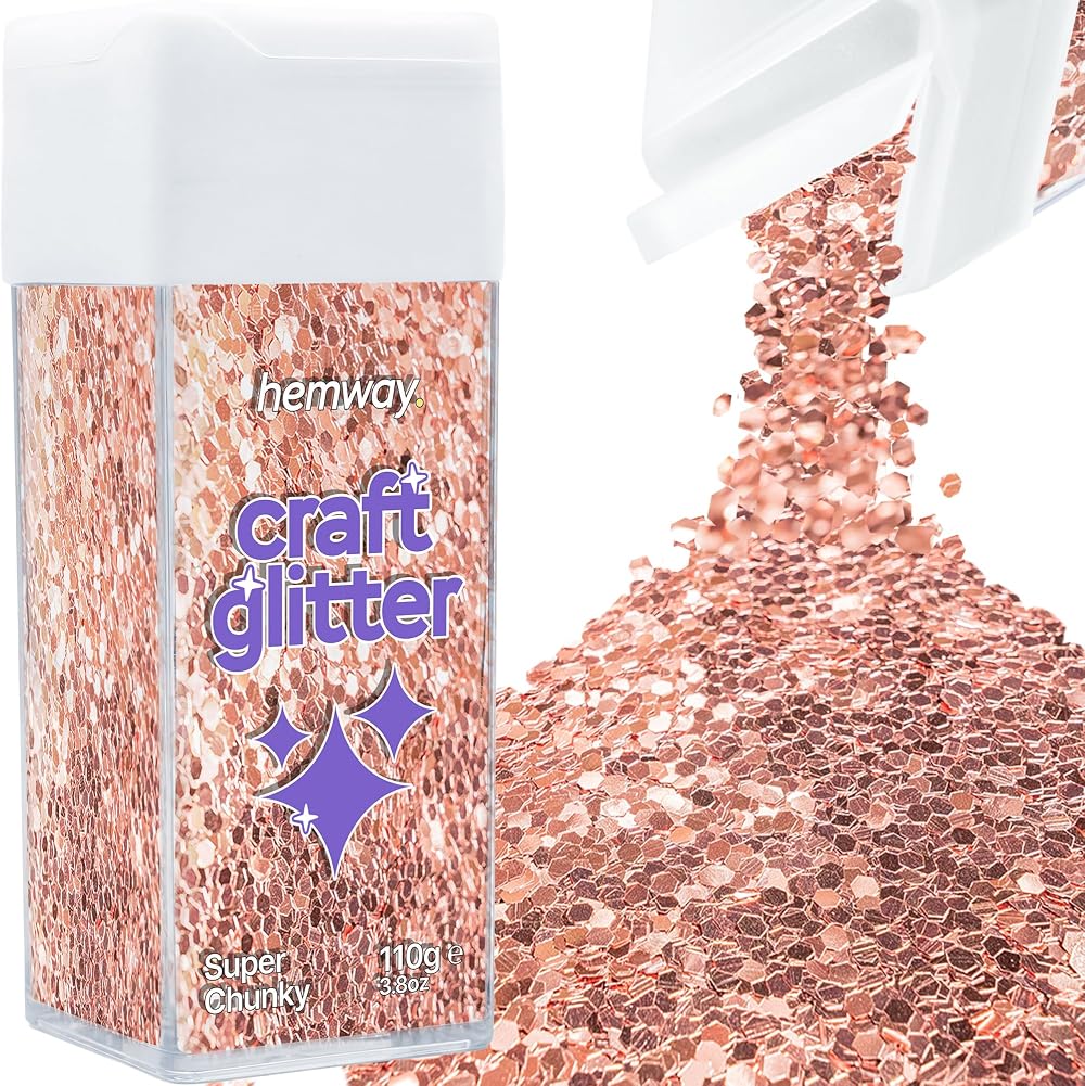 Hemway Glitter Shaker Rose Gold 110g Super Chunky Craft Glitter