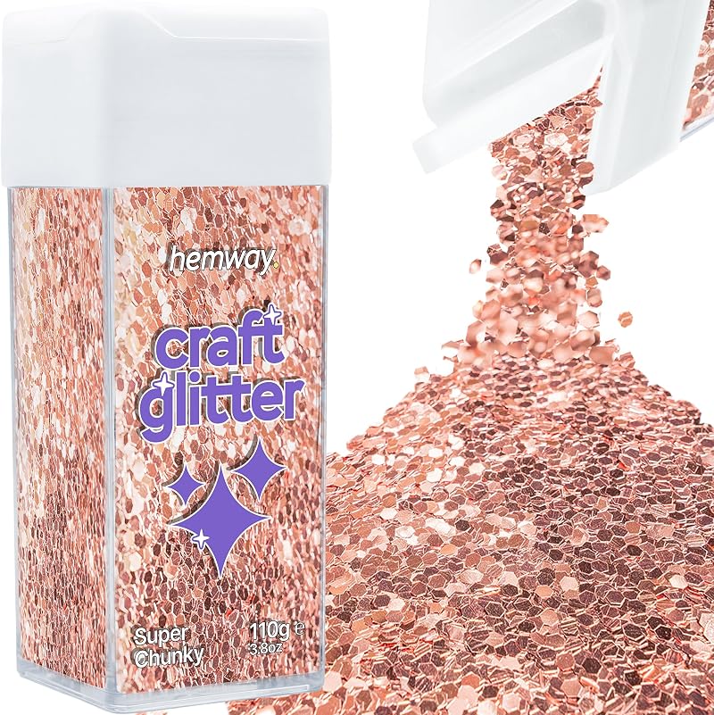 Hemway Glitter Shaker Rose Gold 110g Super Chunky Craft Glitter