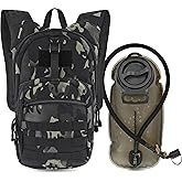 MARCHWAY Tactical Molle Hydration Pack with 2.5L TPU Water Bladder, Low-Profile Organized Military Backpack for Hiking, Cycling, Backpacking, Hunting, Running