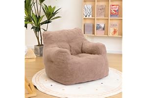 Cvortll Bean Bag Chair with Filler, Bean Bag Sofa with Tufted Soft Stuffed Filling, Fluffy and Lazy Sofa, Comfy Cozy BeanBag Chairs with Memory Foam for Dorm, Apartment, Living Room (Pink)