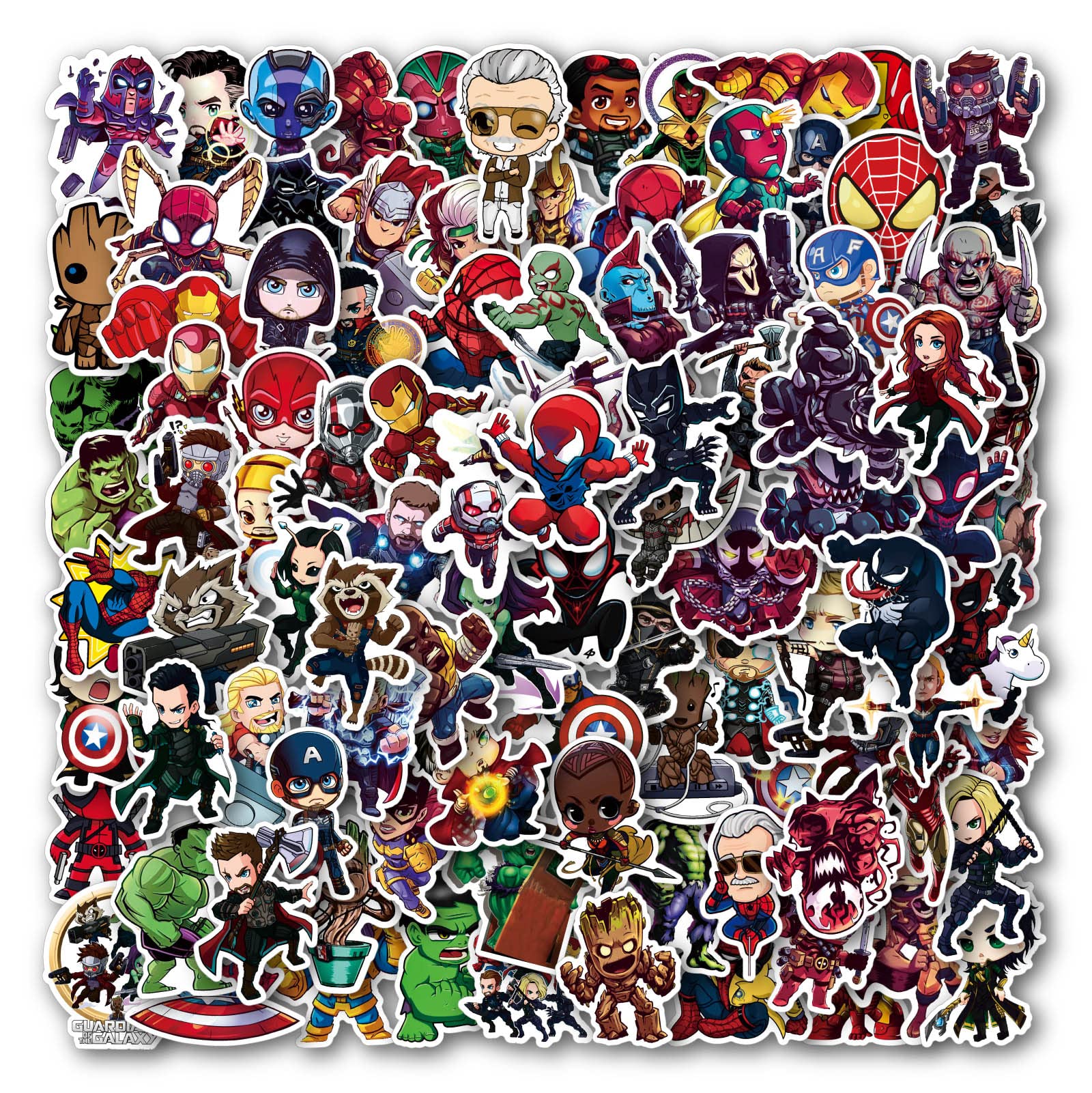 100pcs Marvel Avengers Superhero Stickers Pack for Kids Boys Teens Adults,Waterproof Vinyl Comic Legends Hero Stickers for Laptop Water Bottles Bike Hard Hat Luggage Skateboard Guitar Decor