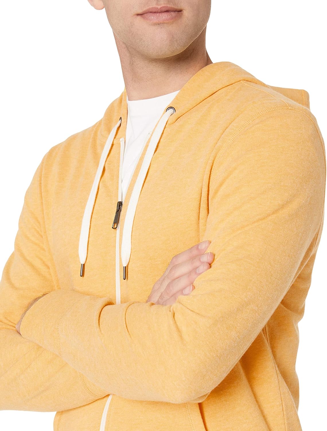  Essentials Men's Lightweight French Terry Full-Zip Hooded Sweatshirt: Clothing