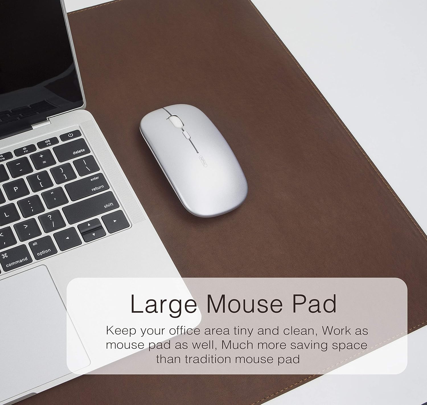 YSAGi Leather Desk Pad, Ultra Thin Writing Desk Mat Desk Protector Accessories, Large Mouse Pad for Office/Home Use (31.5" x 15.7", Brown-Single Side) : Office Products